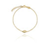 Pulsera ojo de plata