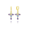 Pendientes de cruces con piedras